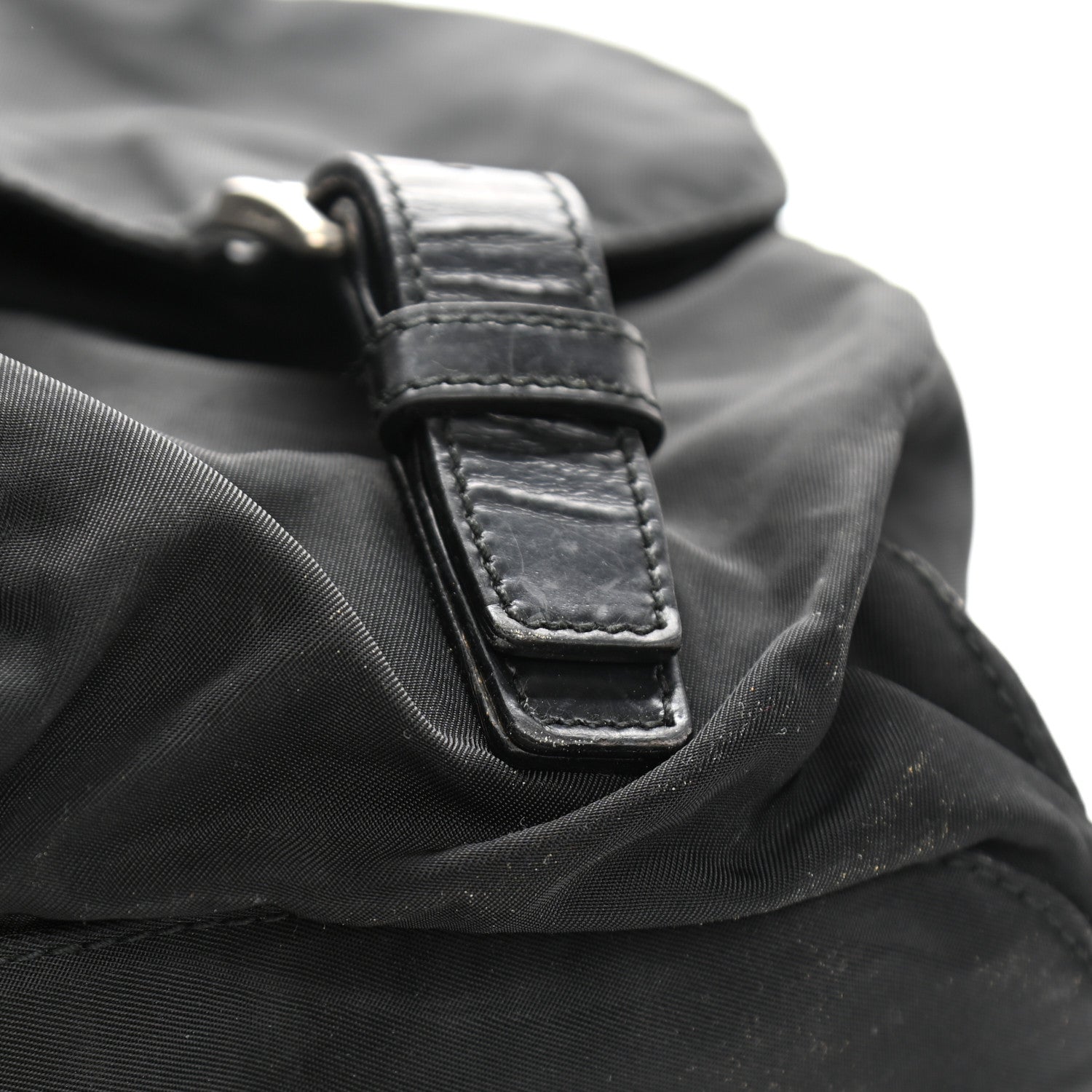 Prada Tessuto Nylon Saffiano Medium Backpack Black 16 of 20