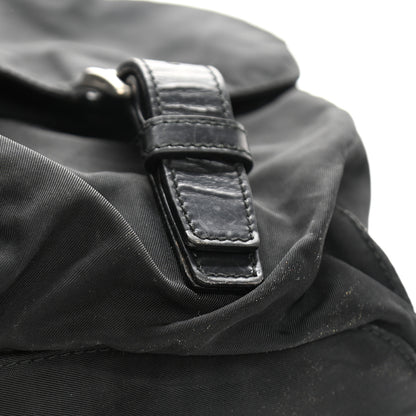 Prada Tessuto Nylon Saffiano Medium Backpack Black 16 of 20