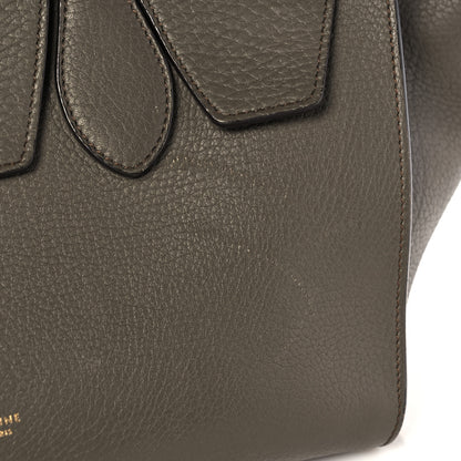 Celine Crisped Calfskin Small Tie Knot Tote Dark Khaki 25 of 39