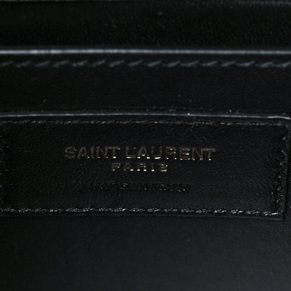 Saint Laurent Paillette Suede Monogram Kate Chain Wallet Pink Black 6 of 9