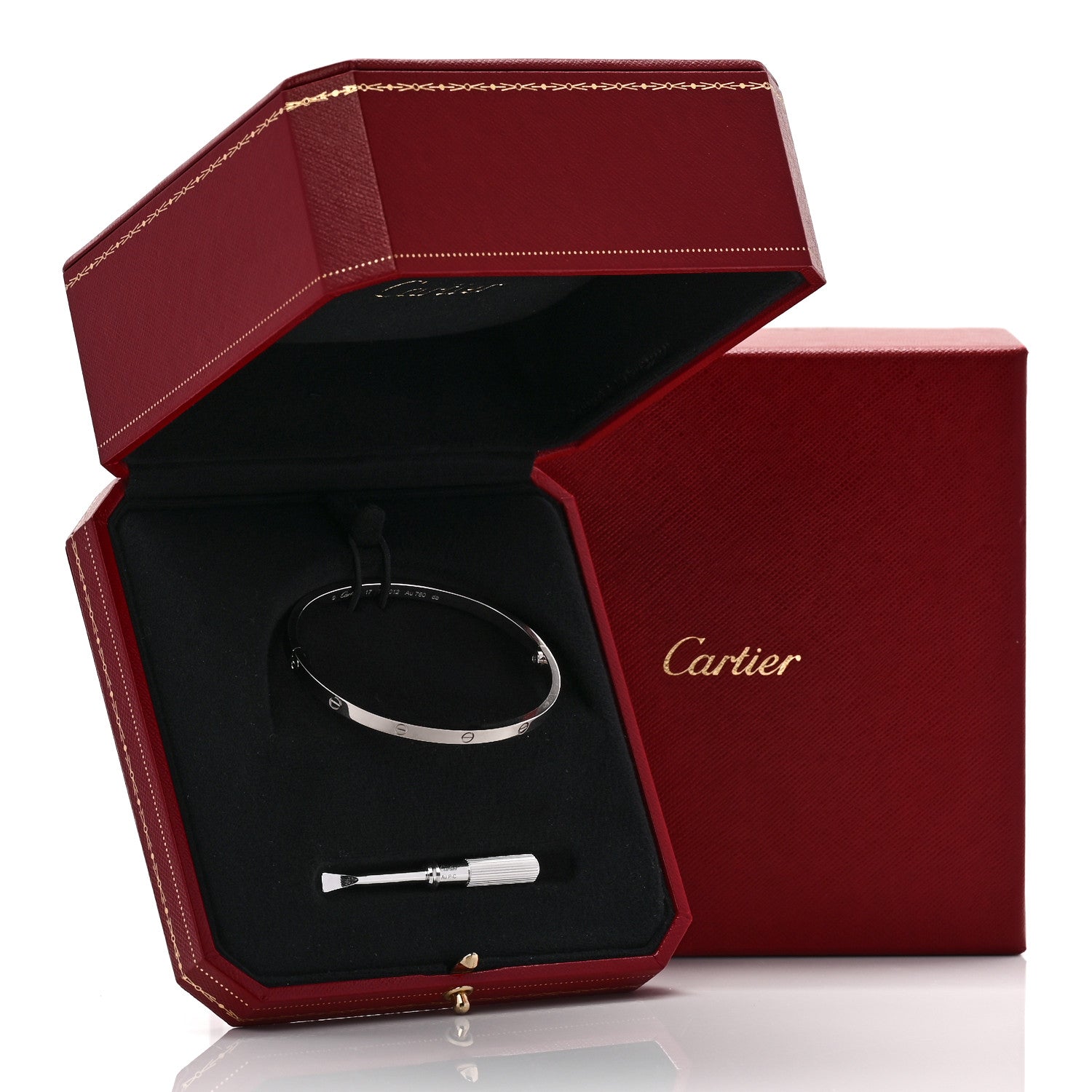 Cartier 18K White Gold Small LOVE Bracelet 17 7 of 7