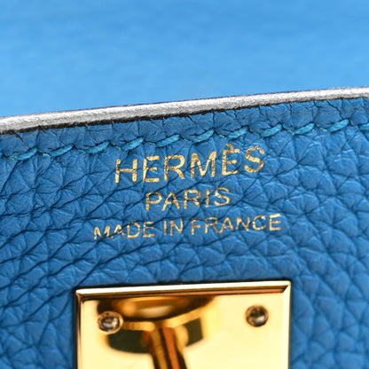 Hermes Togo Kelly Retourne 25 Bleu Zanzibar 6 of 14