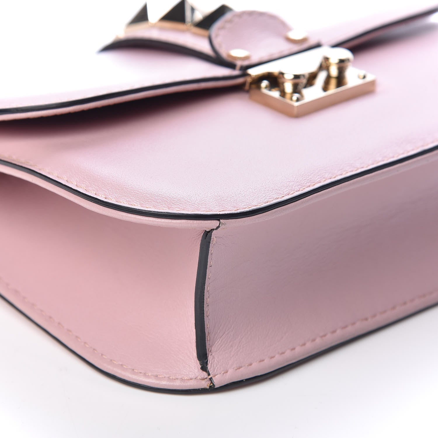 Valentino Garavani Vitello Small Glam Lock Rockstud Flap Pink 8 of 10