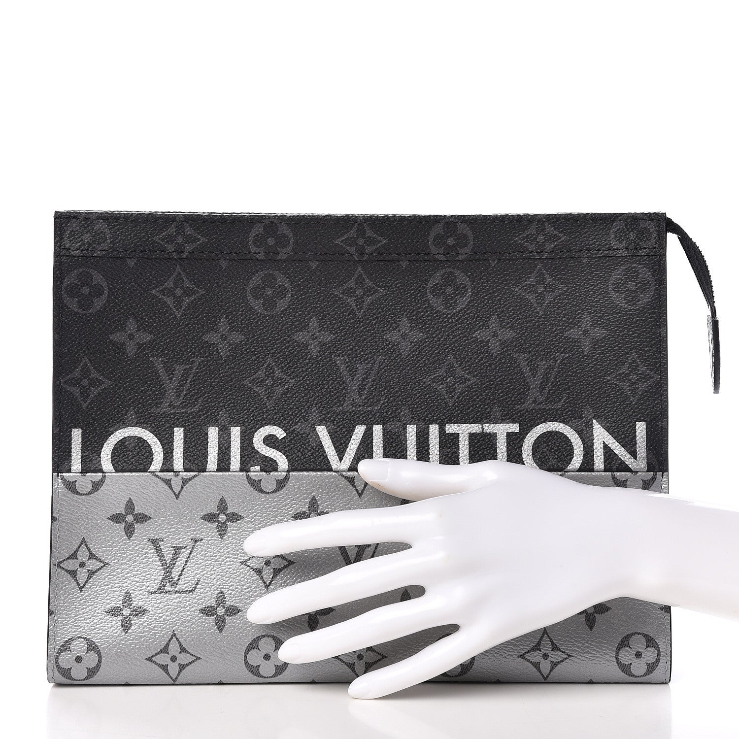 Louis Vuitton Monogram Eclipse Split Pochette Voyage MM 2 of 9