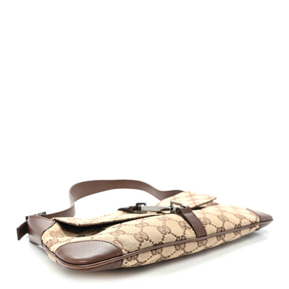 Gucci Monogram Jackie O Flap Bag Brown 4 of 13