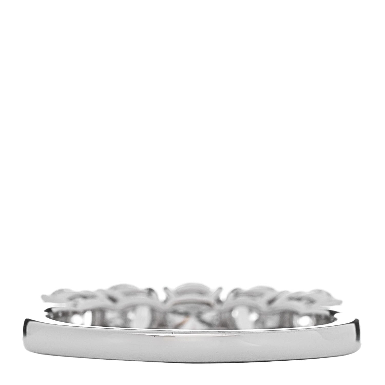 Parker & West by FASHIONPHILE Platinum Diamond 1.04ct Half Eternity Band Ring 52 6 4 of 10