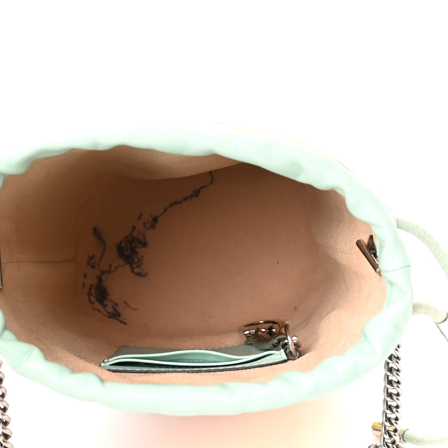 Calfskin Matelasse Diagonal Mini GG Marmont 2.0 Bucket Bag Pastel Multicolor