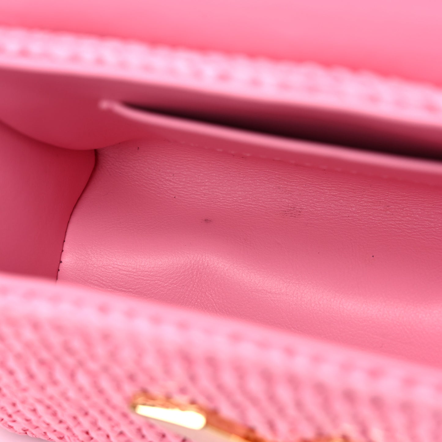 Raffia Twist Shoulder Bag PM Pink
