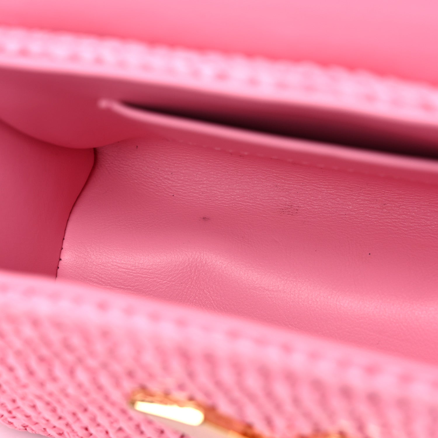 Louis Vuitton Raffia Twist Shoulder Bag PM Pink 9 of 11