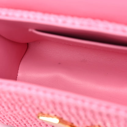 Louis Vuitton Raffia Twist Shoulder Bag PM Pink 9 of 11