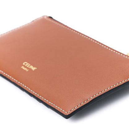 Celine Triomphe Canvas Zipped Card Holder Tan 10 of 10