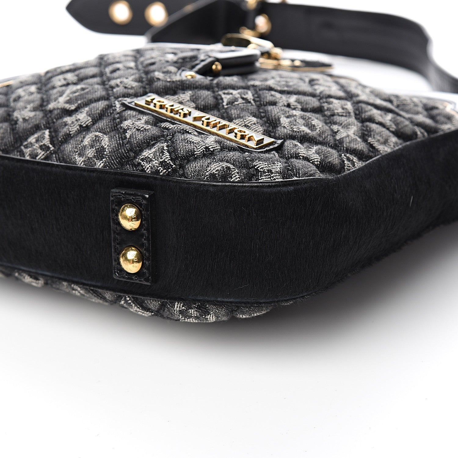 Louis Vuitton Denim Quilted Monogram Musette Black 9 of 11
