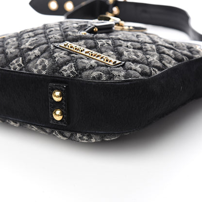 Louis Vuitton Denim Quilted Monogram Musette Black 9 of 11