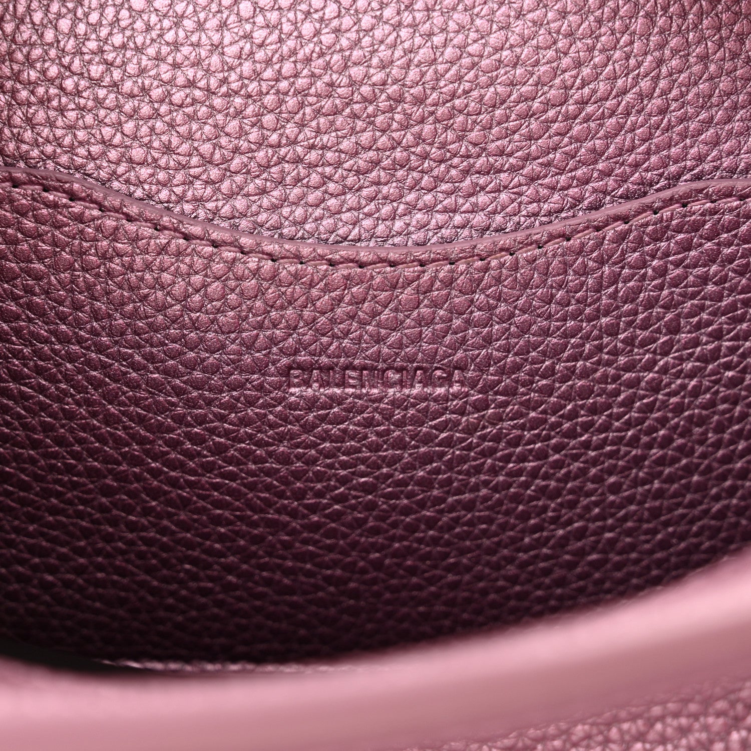 Balenciaga Metallic Grained Calfskin Neo Classic Silver Hardware Mini City Pink 6 of 15