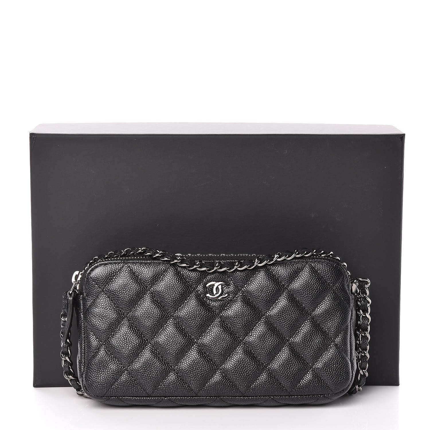 Chanel Caviar Quilted Small Clutch With Chain Black 14 of 14