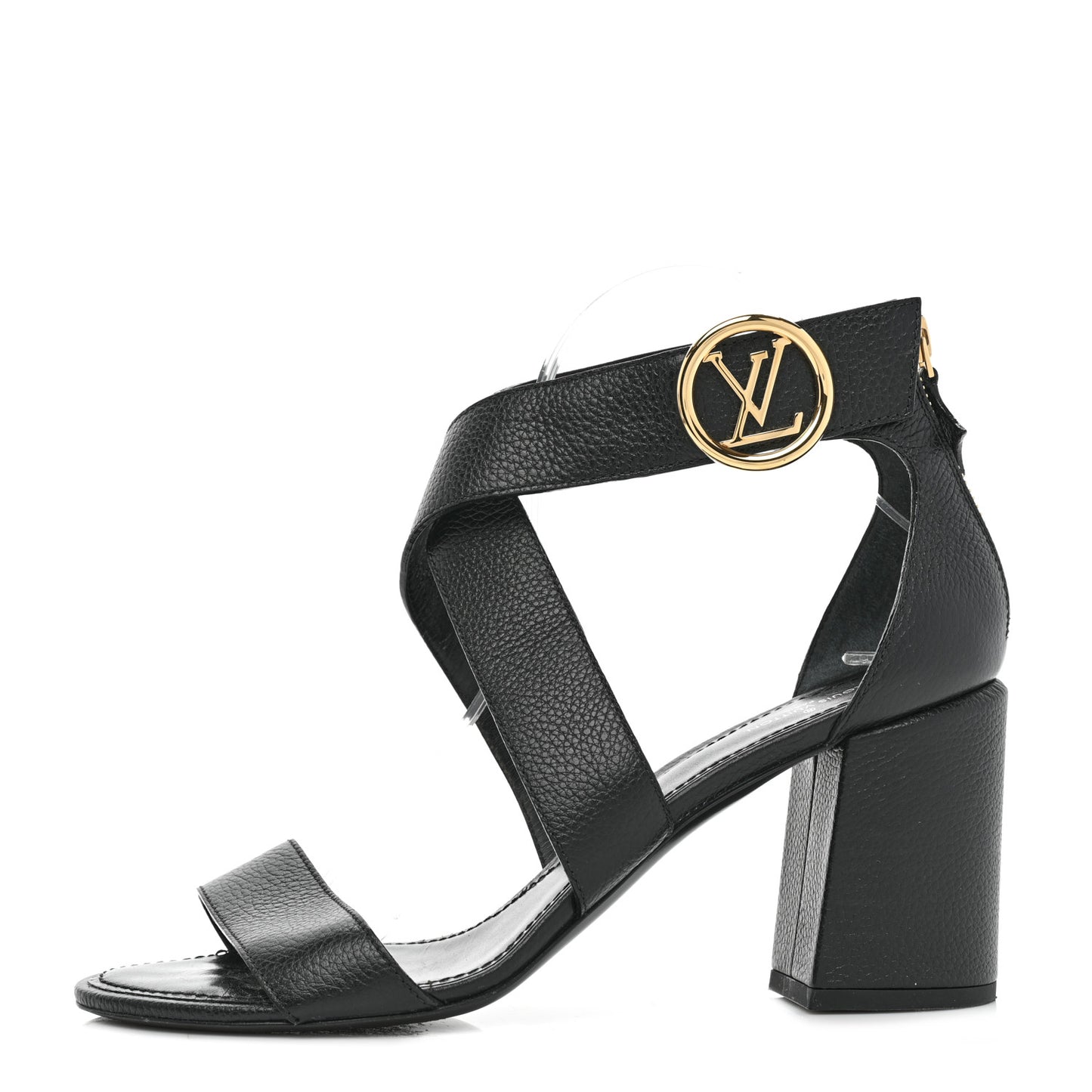 Calfskin Horizon Sandals 40 Black