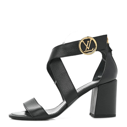 Louis Vuitton Calfskin Horizon Sandals 40 Black 1 of 9