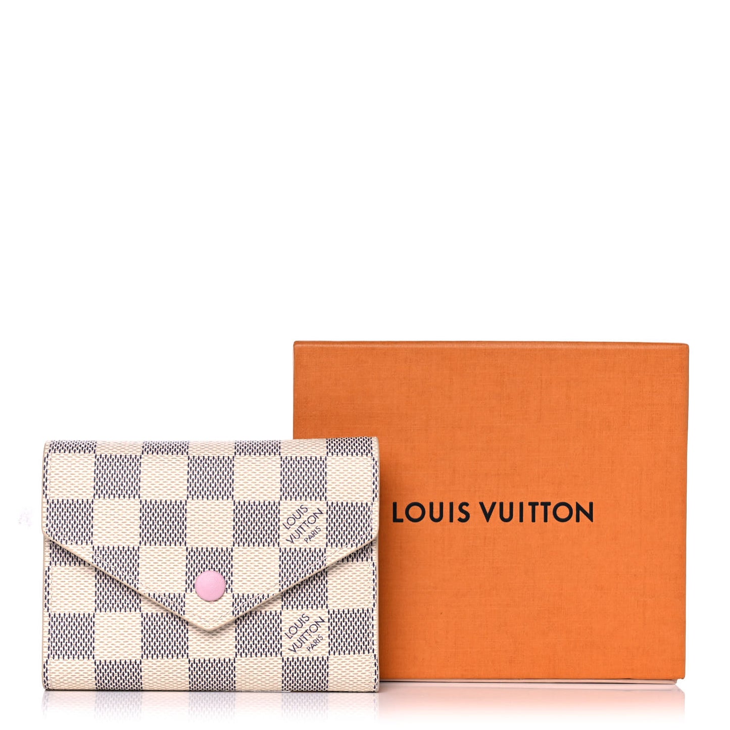 Damier Azur Victorine Wallet Rose Ballerine