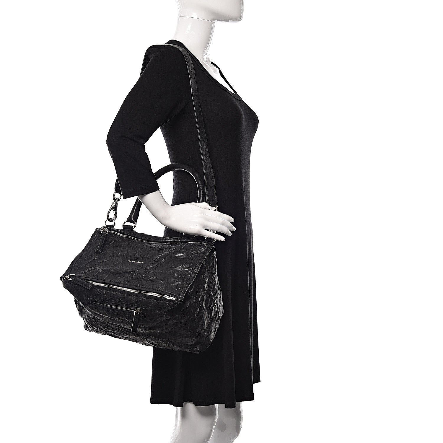 Givenchy Tumbled Sheepskin Medium Pandora Bag Black 2 of 10