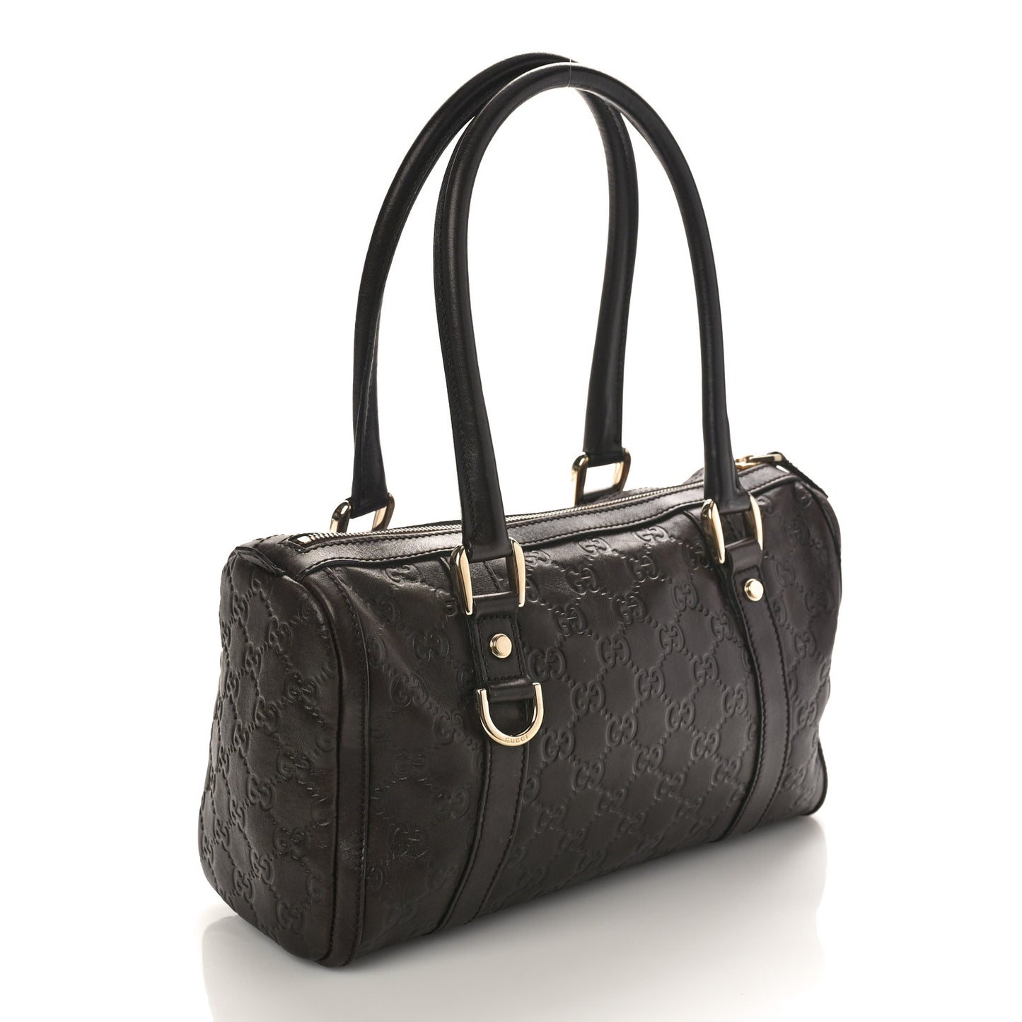 Guccissima Small Abbey Boston Dark Brown