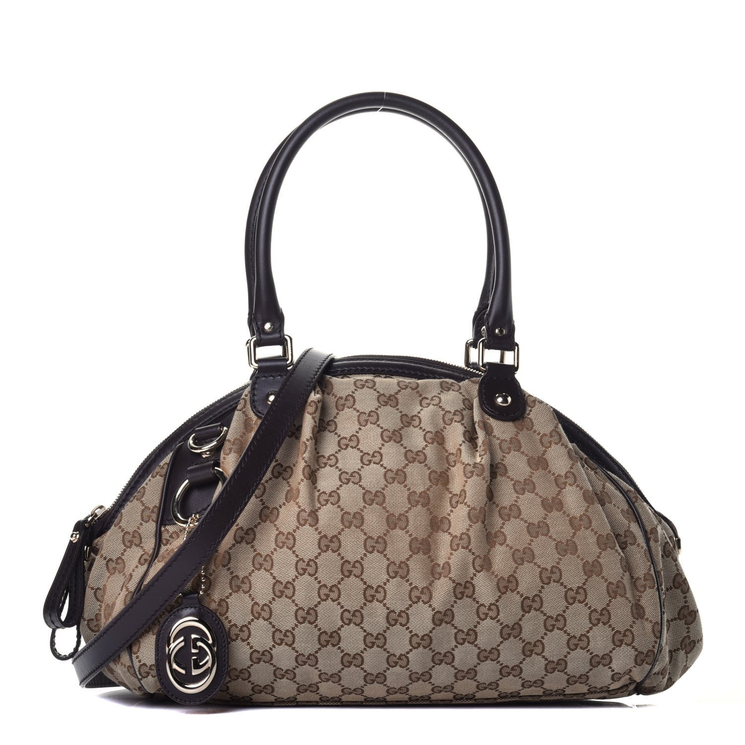Gucci Monogram Medium Sukey Boston Bag Brown 1 of 10