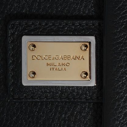 Dolce & Gabbana Grained Deerskin Medium Miss Sicily Satchel Black 5 of 10