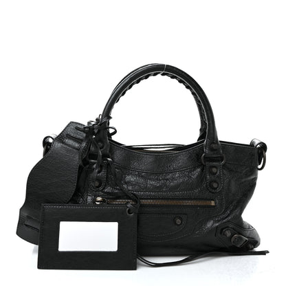 Balenciaga Agneau Arena Classic Hardware Le City First Bag Black 1 of 10