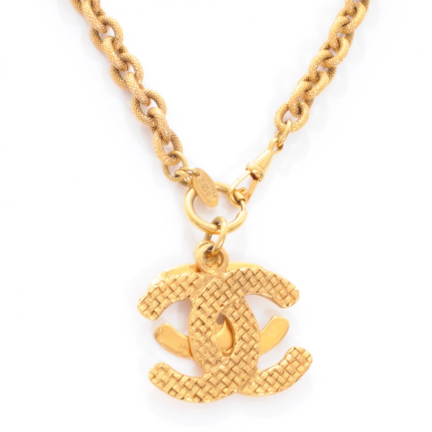 Chanel Double CC Chain Necklace Gold 1 of 5