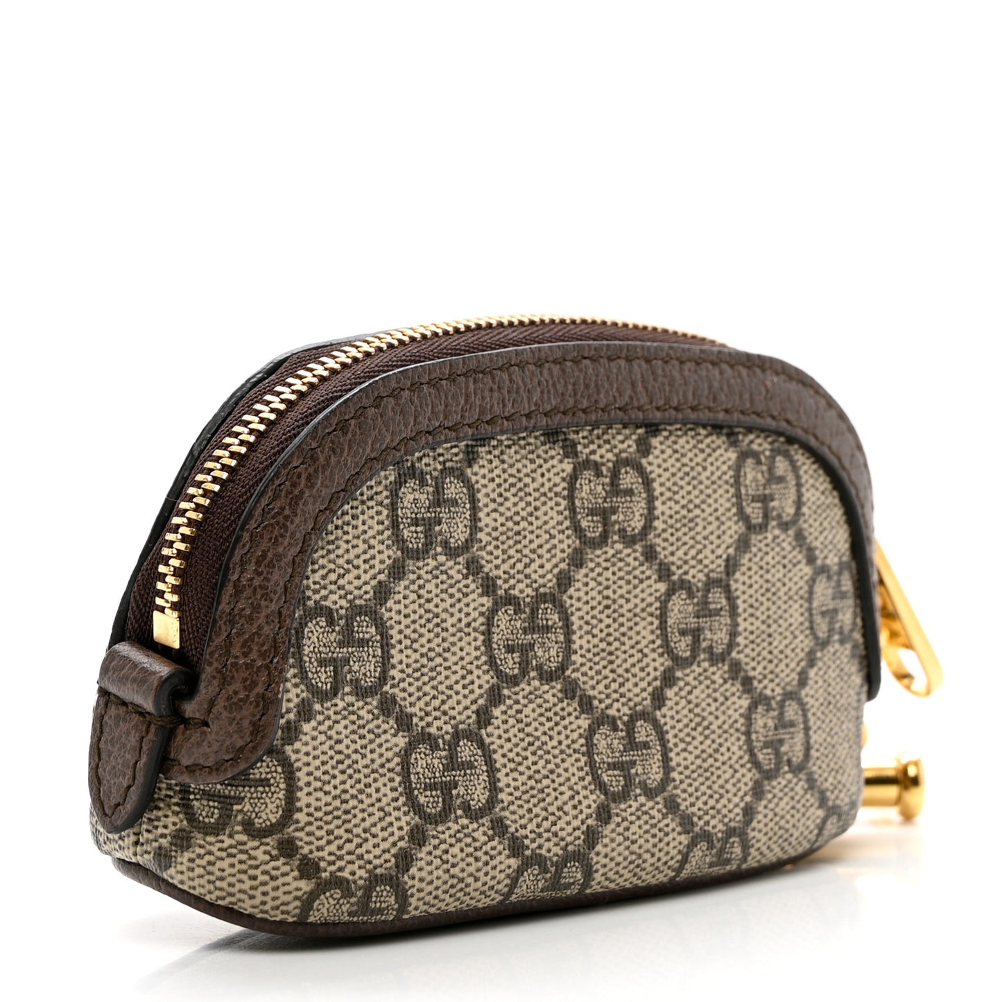 GG Supreme Monogram Web Ophidia Dome Key Pouch Beige New Acero