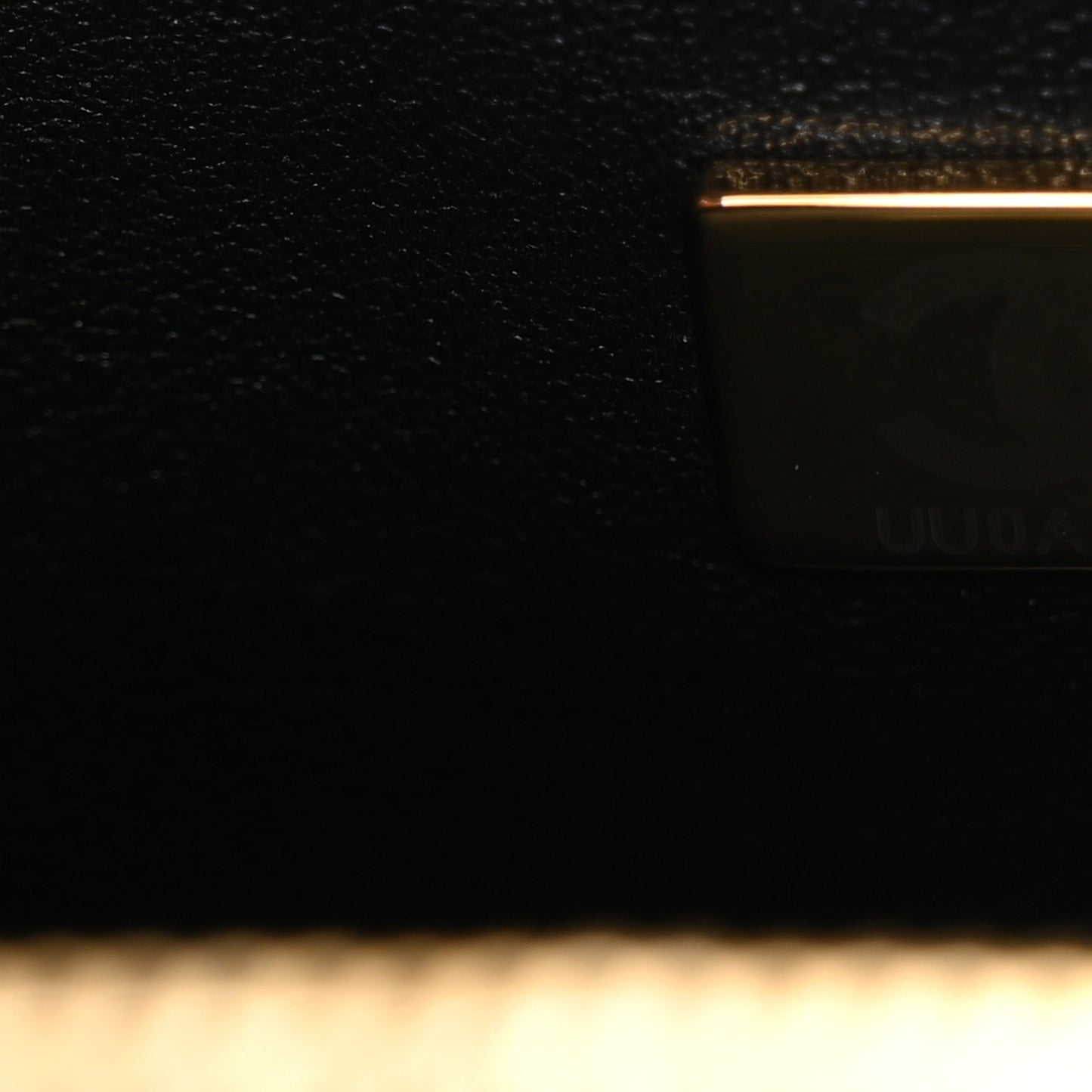 Calfskin Quilted Small Studded Square Vanity Case Black