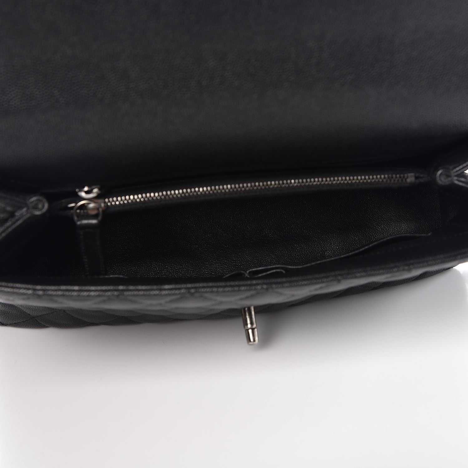 Chanel Caviar Lizard Quilted Small Coco Handle Flap Black 5 of 11