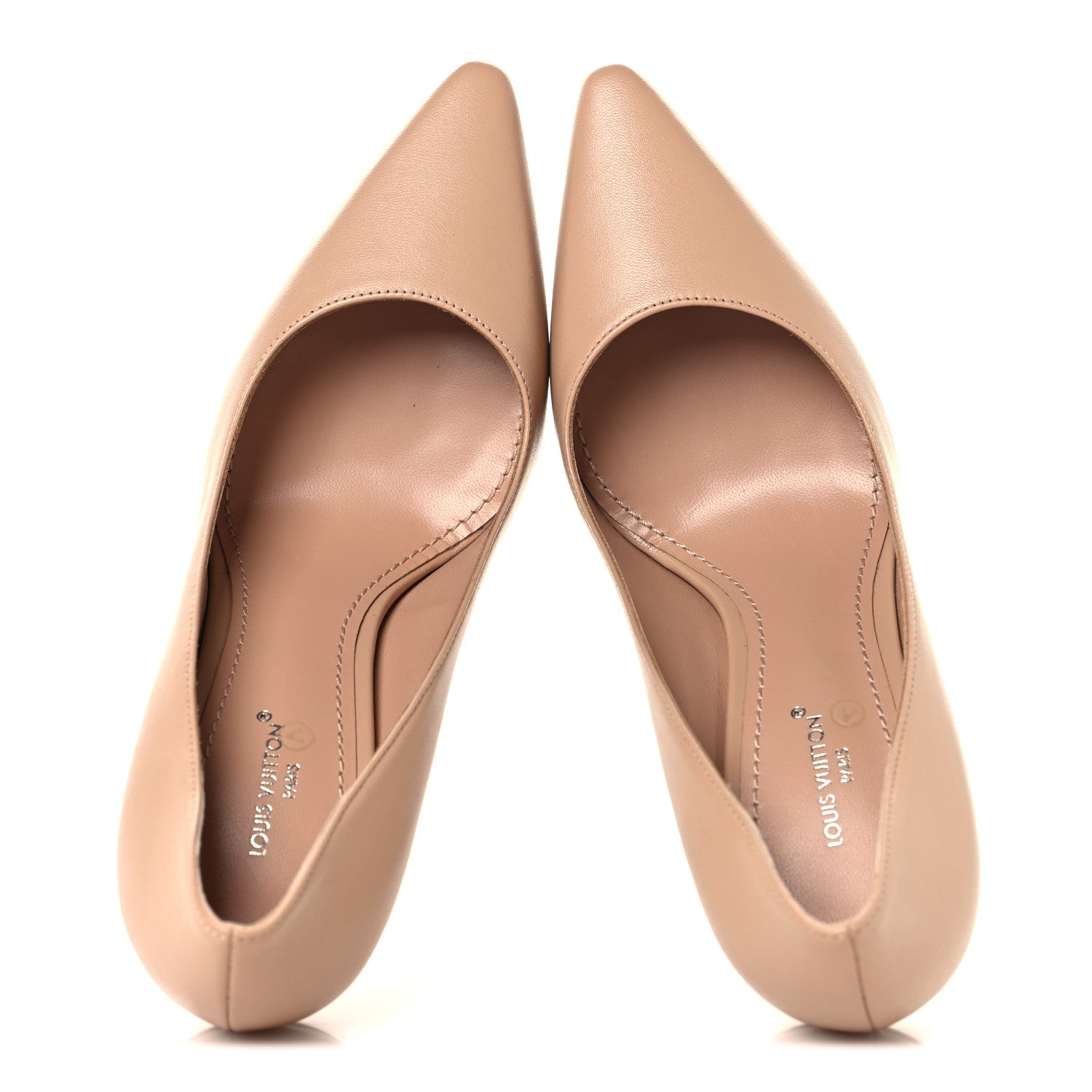 Louis Vuitton Lambskin Sparkle Pumps 35 Nude 2 of 8
