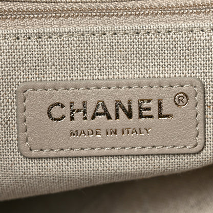 Chanel Calfskin Medium Deauville Tote Black Multicolor 6 of 10