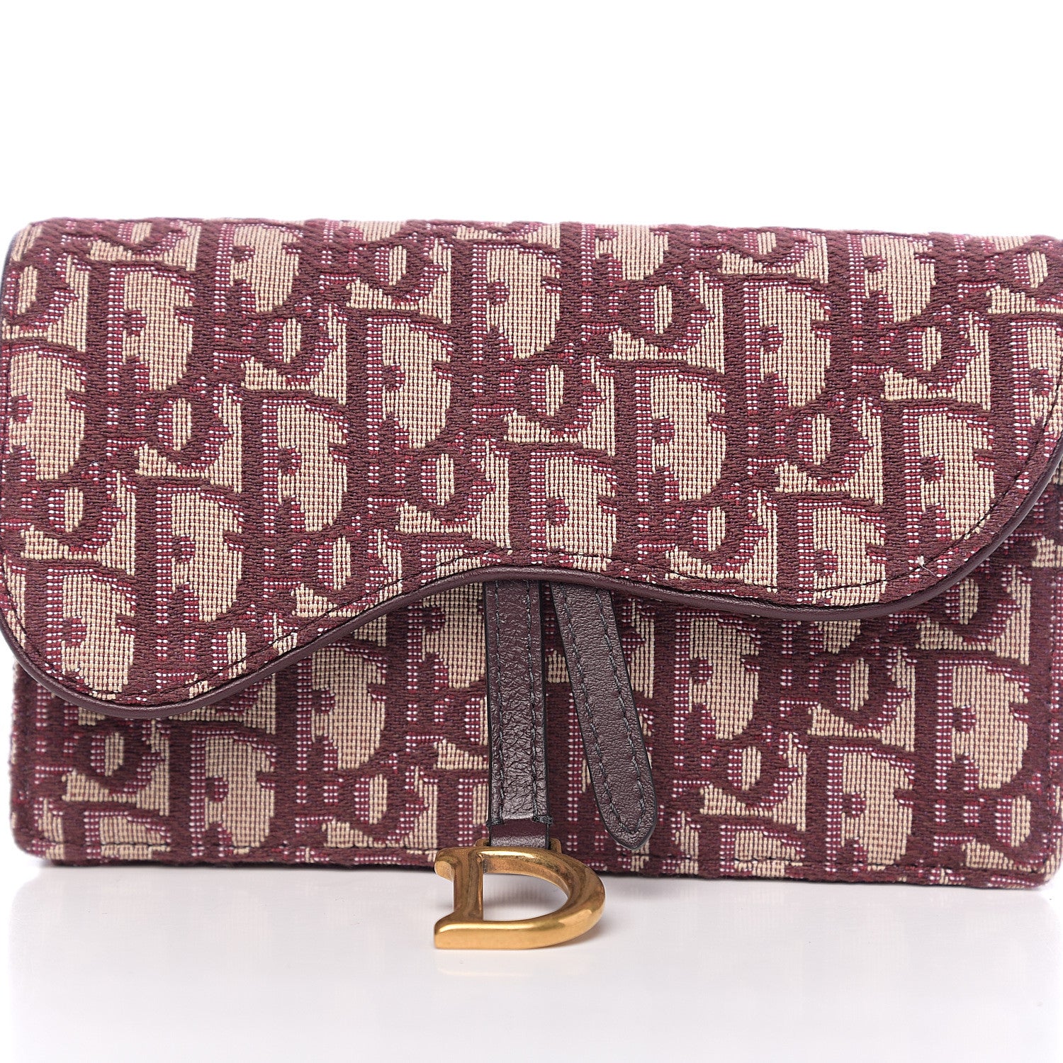 Christian Dior Oblique Saddle Belt Bag Bordeaux 8 of 8