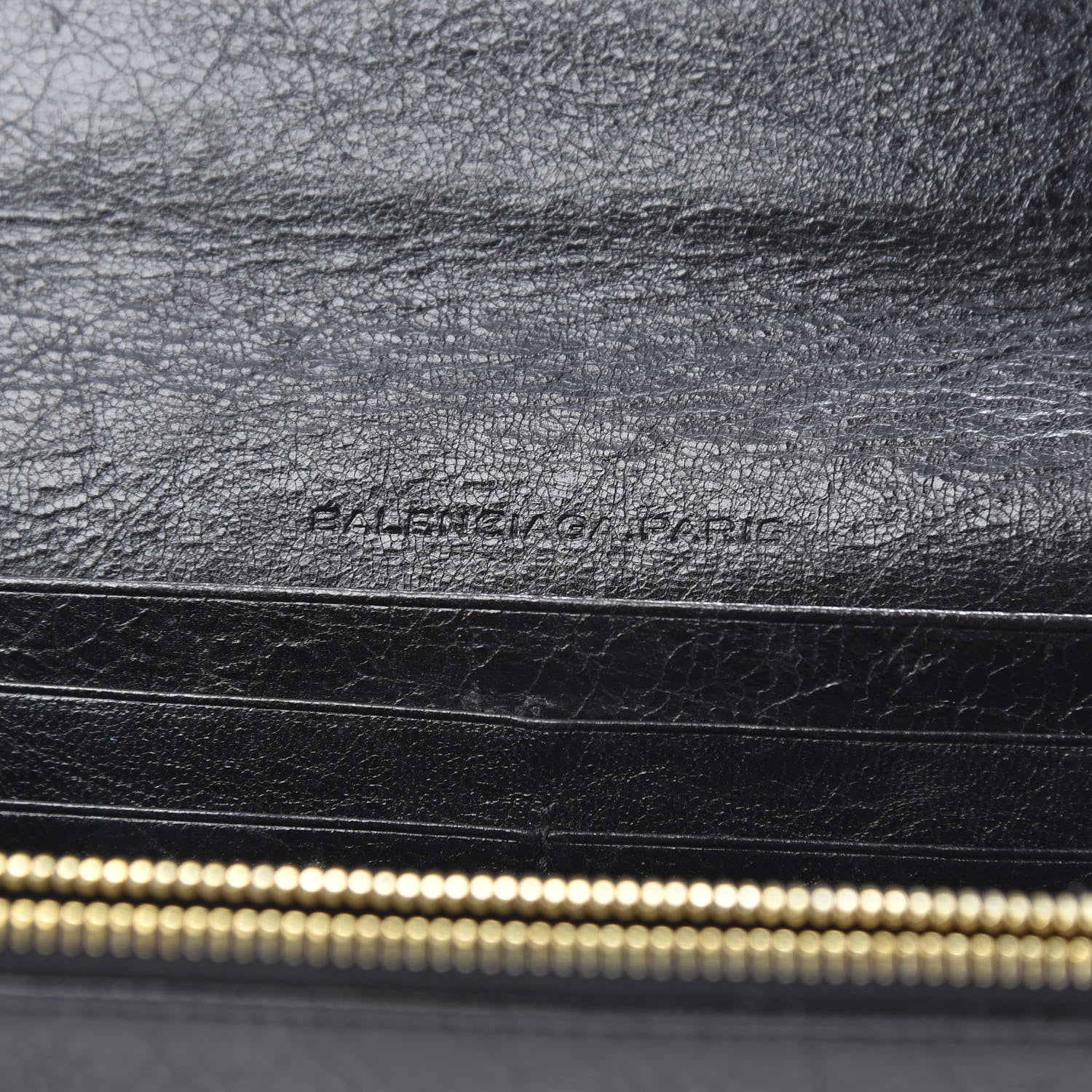 Balenciaga Agneau Giant 12 Gold Hardware Money Wallet Black 6 of 13