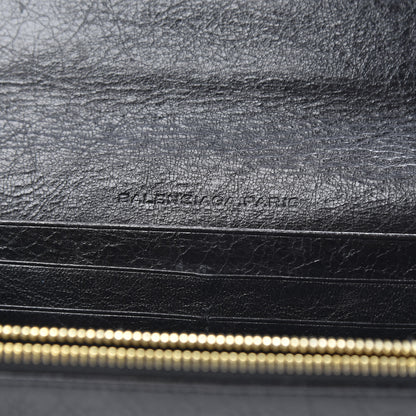Balenciaga Agneau Giant 12 Gold Hardware Money Wallet Black 6 of 13