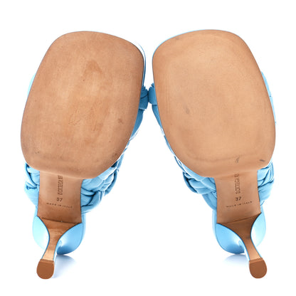 Bottega Veneta Nappa Intreccio The Board Platform Mule Sandals 37 Sky Blue 5 of 9