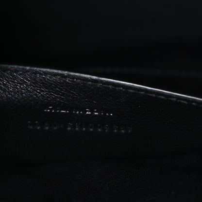 Saint Laurent Grain De Poudre Textured Mixed Matelasse Triquilt Medium Monogram Satchel Black 8 of 11
