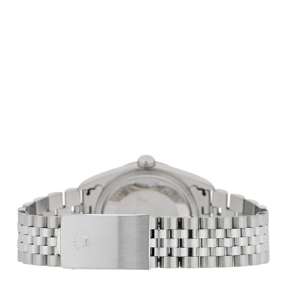 Rolex Stainless Steel 18K White Gold 36mm Oyster Perpetual Datejust Watch Silver 16234 3 of 4