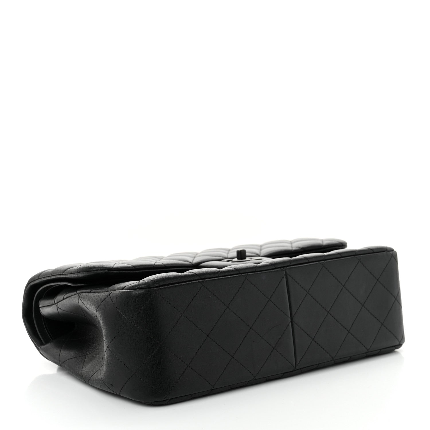 Chanel Lambskin Quilted Jumbo Double Flap So Black 4 of 16