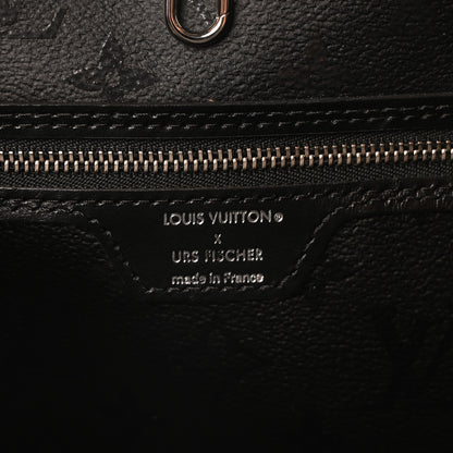 Louis Vuitton X UF Tufted Monogram Neverfull MM Black White 7 of 10