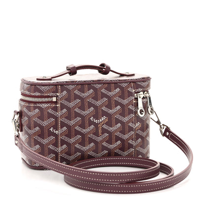 Goyard Goyardine Muse Mini Vanity Case Burgundy 3 of 10