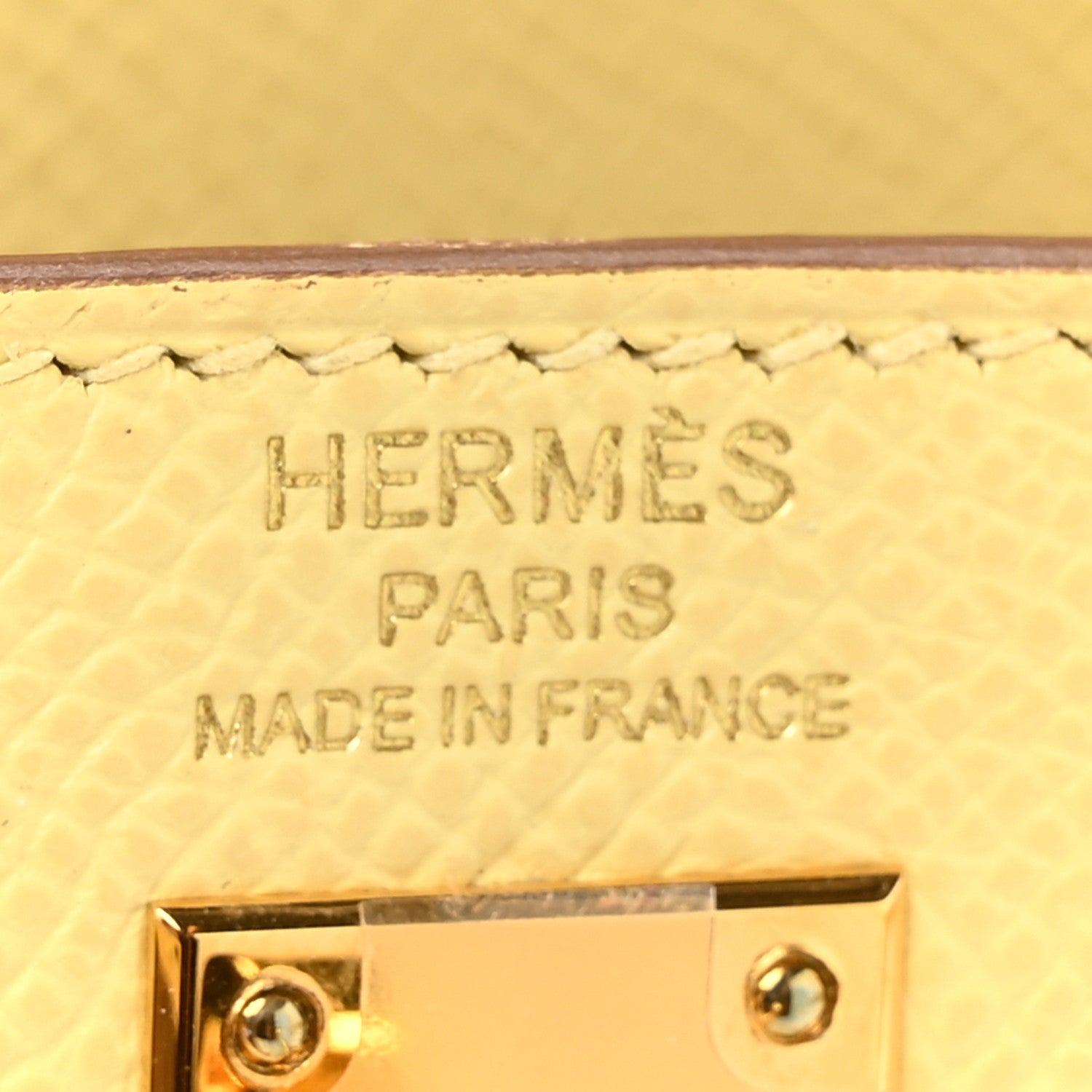 Hermes Epsom Kelly Sellier 25 Jaune Poussin 6 of 10