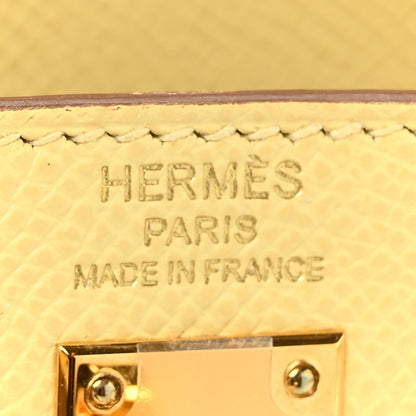 Hermes Epsom Kelly Sellier 25 Jaune Poussin 6 of 10