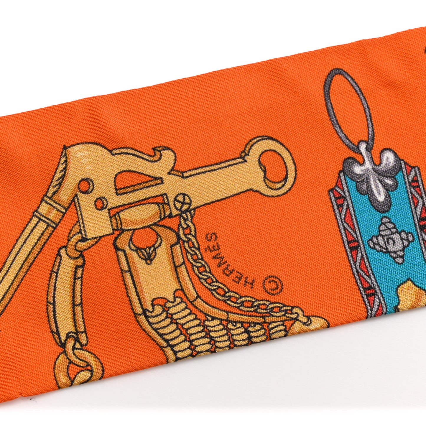 Silk Mors Et Gourmettes Remix Twilly Orange Saumon Canard