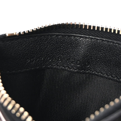 Valentino Garavani Calfskin Go Logo Coin Case Card Holder Black 6 of 8