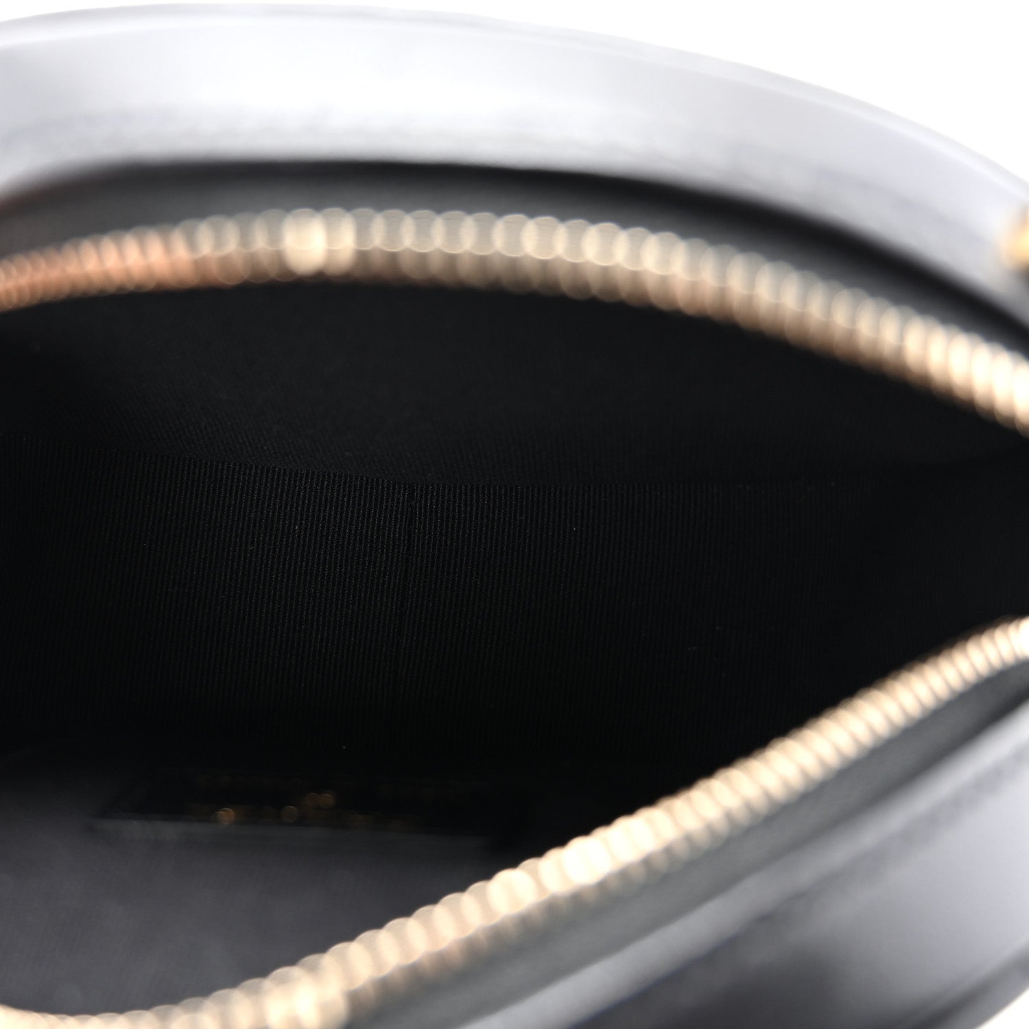 Chanel Lambskin Logo Plate Oval Clutch With Chain  Black 5 of 10