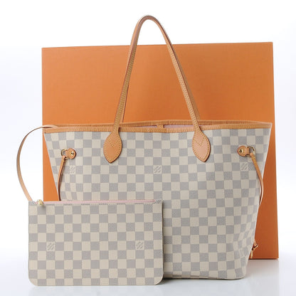 Louis Vuitton Damier Azur Neo Neverfull MM Rose Ballerine 17 of 17