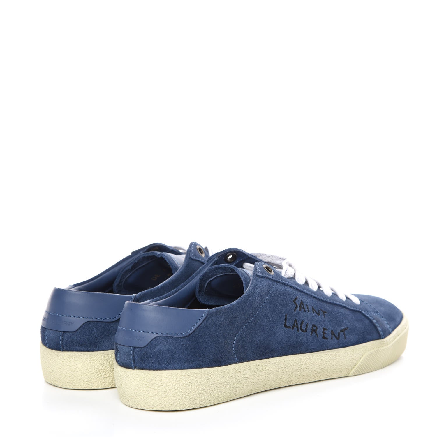 Saint Laurent Suede Womens Court Classic Sneakers 37.5 Denim 4 of 21