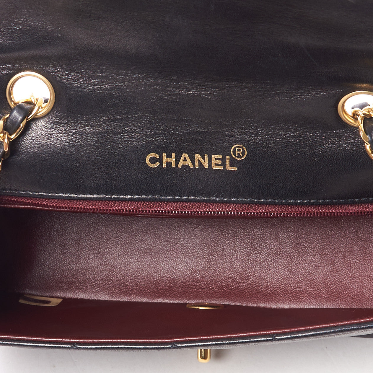 Lambskin Quilted Small Single Flap Black